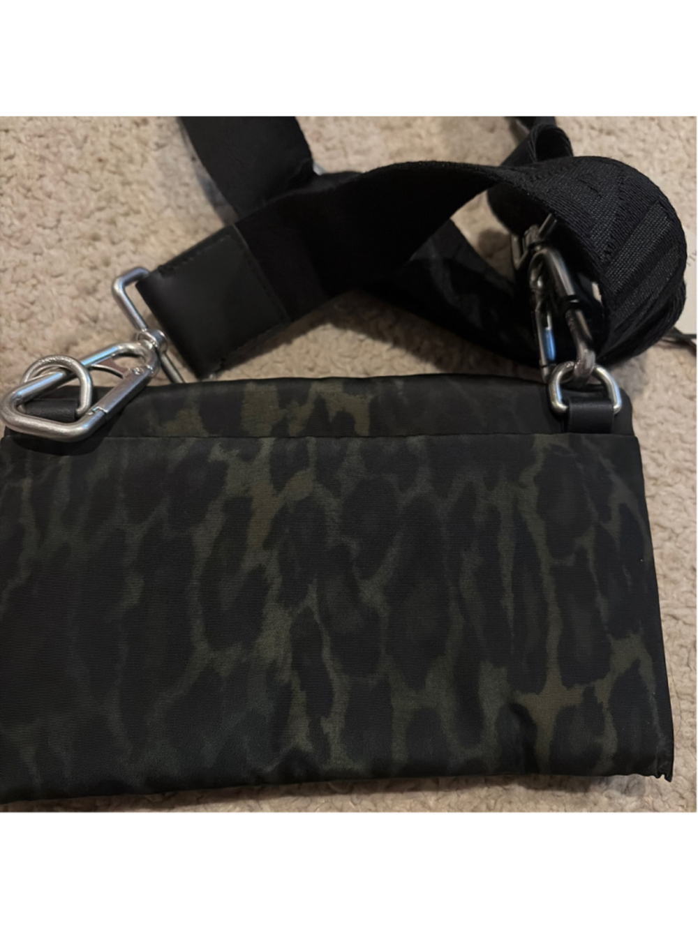 AllSaints Ezra Anita Crossbody Bag in Leopard Green - Picture 5 of 5